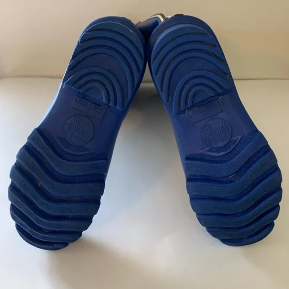 Henri Bendel Blue Rubber Rain Boots Wellies, 8 - Picture 12 of 14